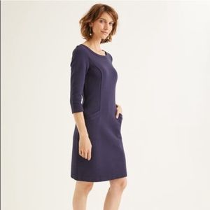BODEN Jasmine Ottoman Dress - Navy